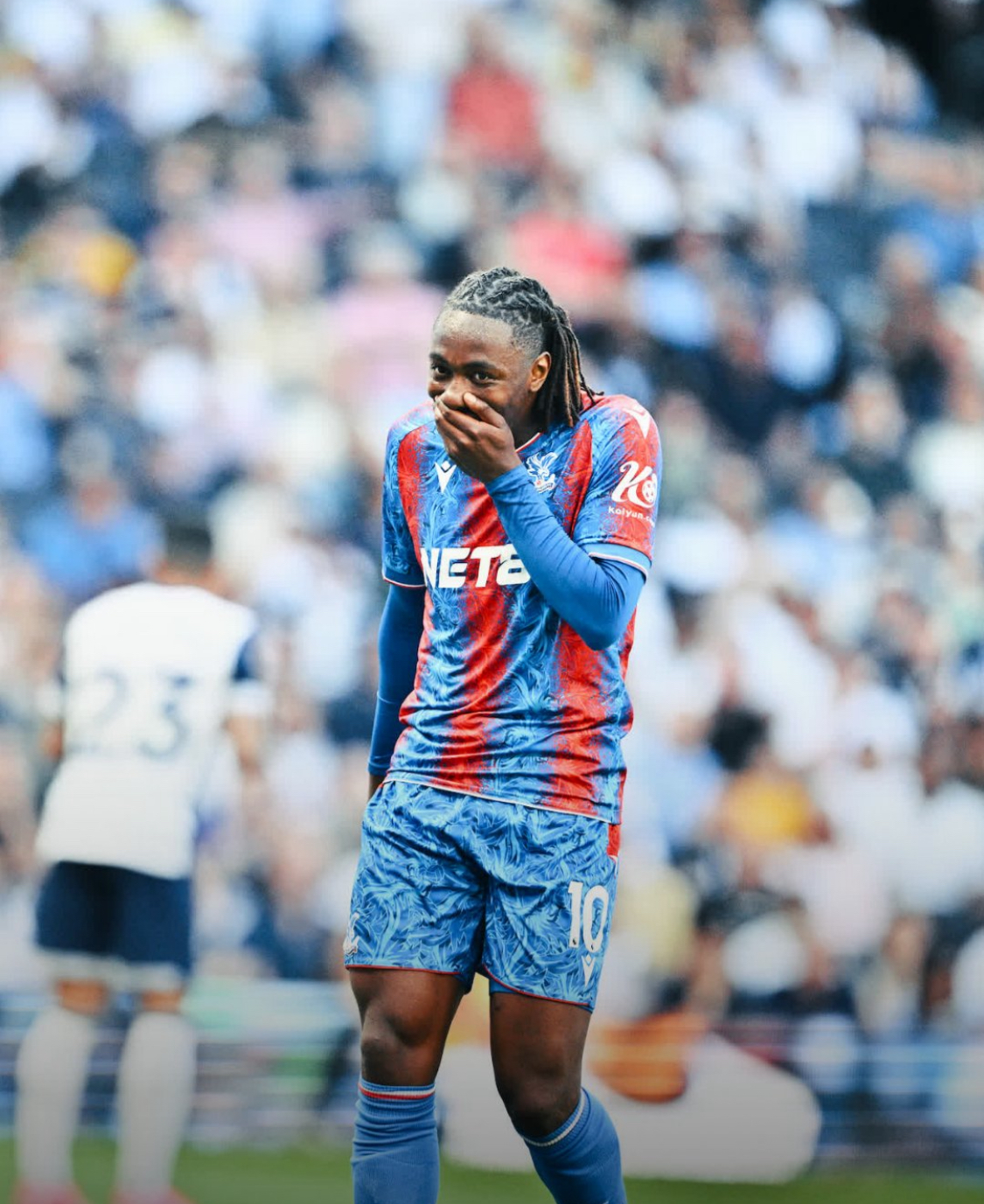 Eze Celebrates his first goal.